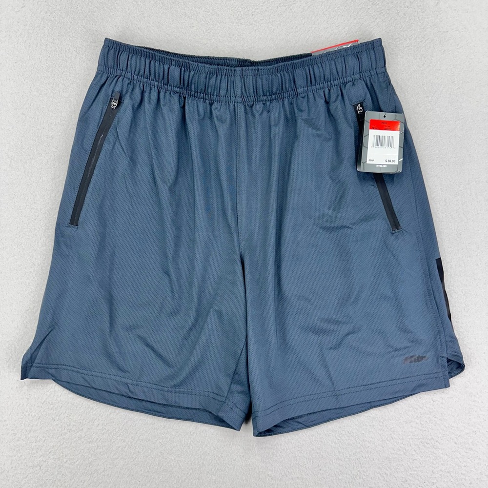 Mitre Gym Shorts 7" Mens Medium Carbon Grey‎ Soccer Performance Quick Dry